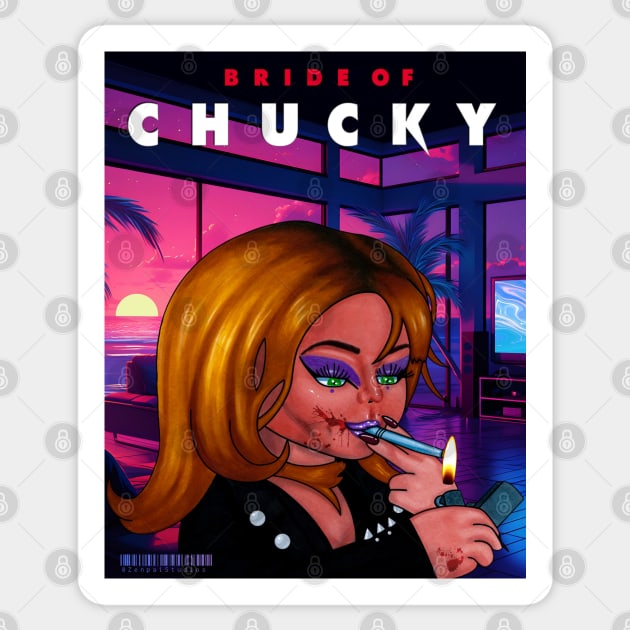 Bride of Chucky Sticker by Zenpaistudios